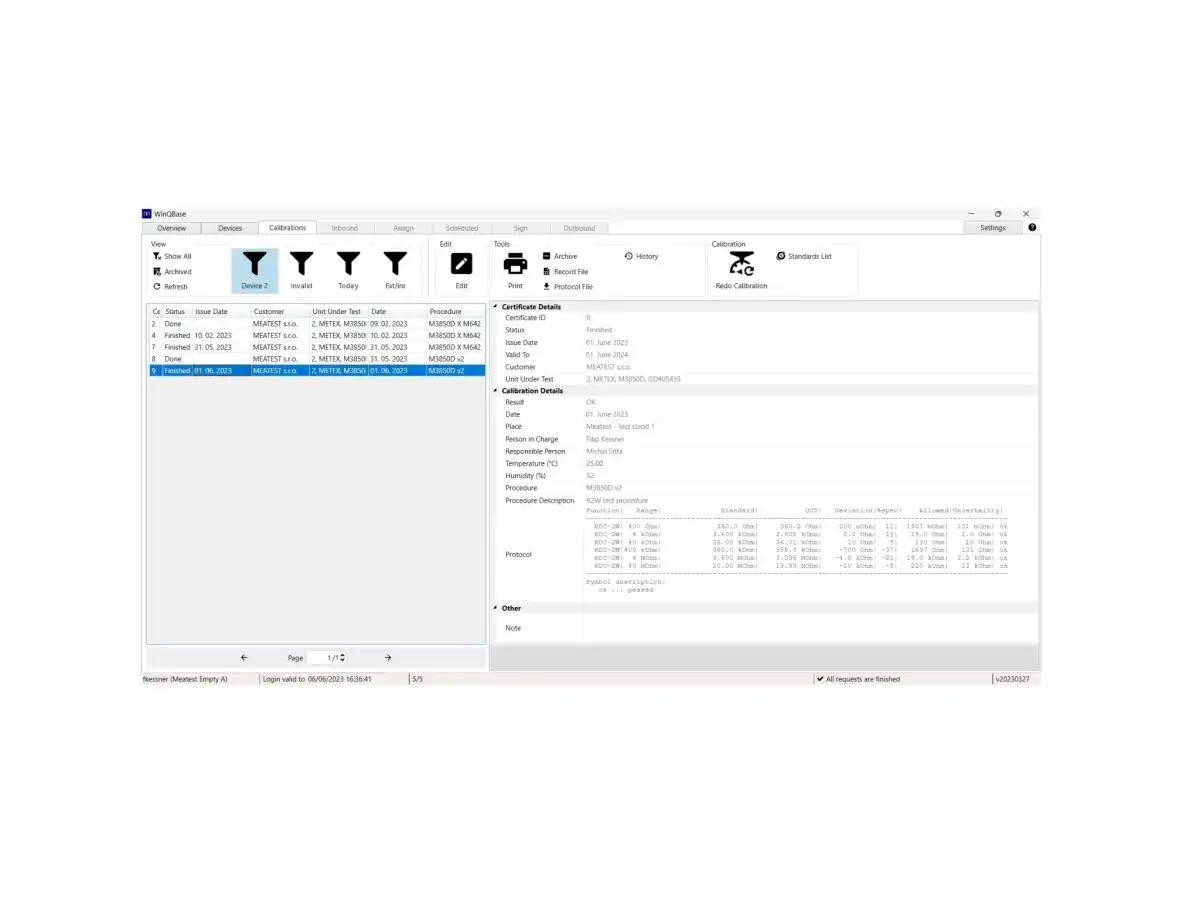 WinQBase Calibration Software